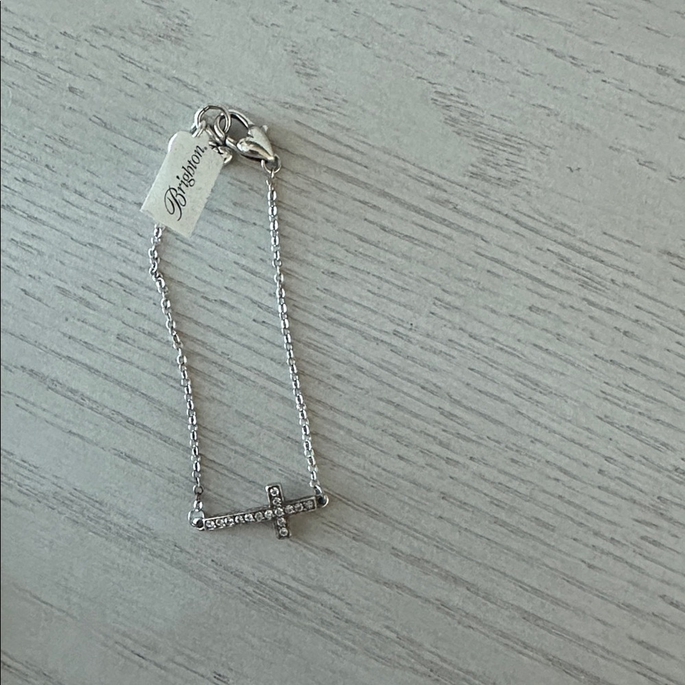 Brighton Silver Cross Charm Bracelet